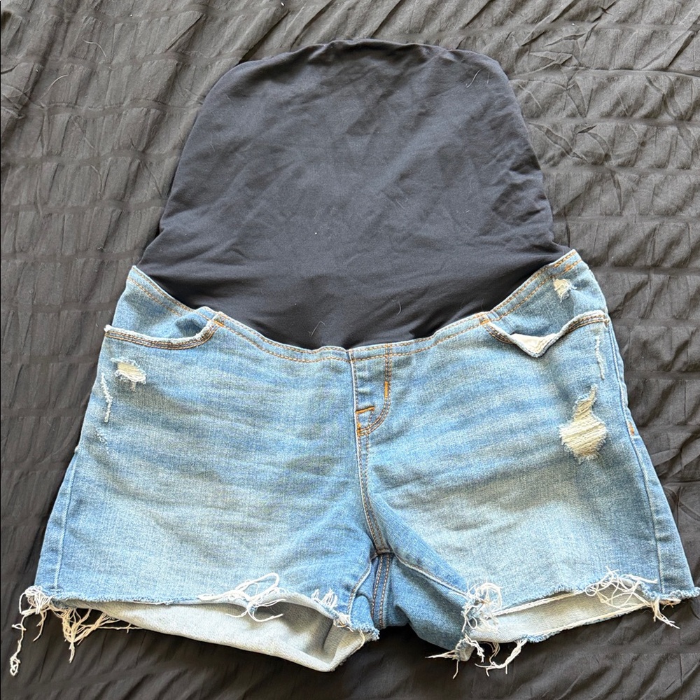 Isabel Maternity by Ingrid & Isabel Light Blue Jean Shorts